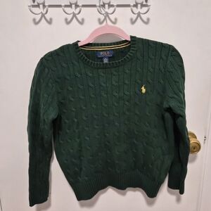 Polo by Ralph Lauren Green Cable Knit Sweater